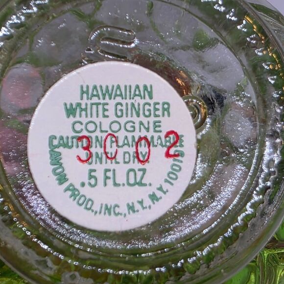 Avon Hawaiian White Ginger Cologne .5 Oz & Avon Violet Cream Sachet (Empty) - Picture 7 of 15